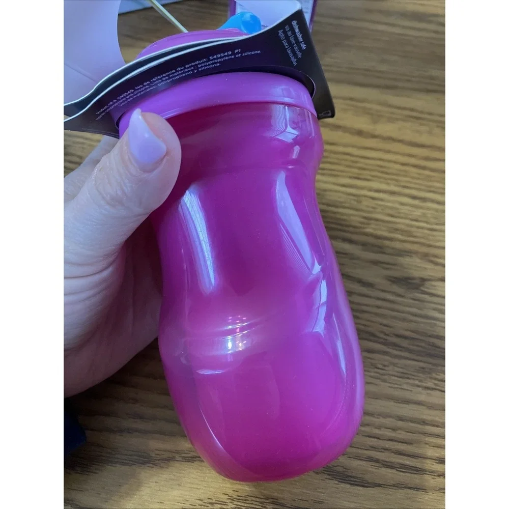 Tommee Tippee 9 fl oz Leak‎ Shake Proof Instulated Sporty Straw Spout Sippy Pink